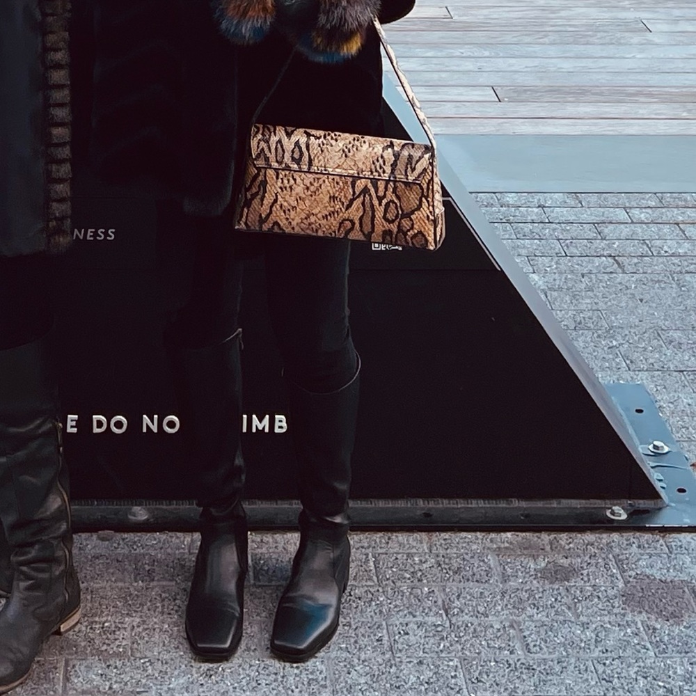 Black leather boots